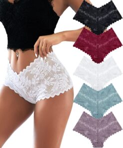 Ensemble de Culottes en Dentelle pour Femmes - 5 Pièces, Zones de Ceinture, Douceur et Séduction, Tailles S à XL