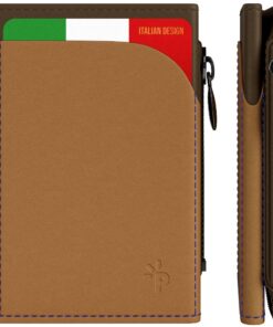 PAGONGO Pago-Slim Portefeuille Homme Cuir Marron | Cuir de Qualité, Durabilité, Poche pour Smartphone