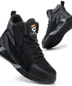 COOU Chaussures de Sécurité Respirantes Hommes et Femmes Chaussures de Travail Montantes Embout Acier Protection contre