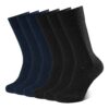 CHaussettes Homme Hautes Respirantes 40-44 Coton Confortables Travail Bureau Noir Bleu Gris CHaussettes Homme Hautes Re