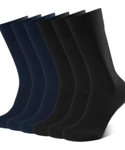 CHaussettes Homme Hautes Respirantes 40-44 Coton Confortables Travail Bureau Noir Bleu Gris CHaussettes Homme Hautes Re