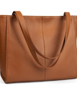 Befen Véritable Sac Cabas en Cuir Femmes pour Portée Ordinateur Portable, Sacoche en Cuir Femmes avec Compartiment pour