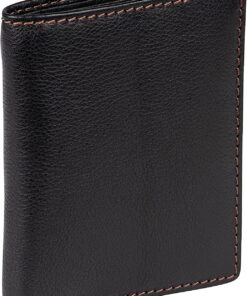 Portefeuille Theodore Homme Cuir Porte-Cartes Vertical Protection RFID 10 Emplacements Moderne