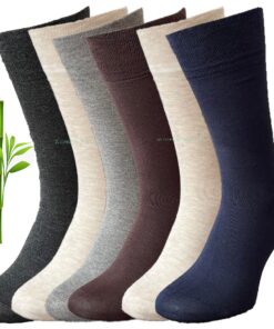 ZombaFlo Lot de 6 paires de chaussettes en bambou super douces en nid d'abeille pour homme diabétique Taille 39-45