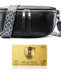 Sac Banane Femme Bandoulière en Cuir Grande Sacoche Chic Tendance 2024 XL pour Occasions Varieuses Élégant et Fonctionne