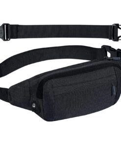 Sac Qaestuan Banane Reglable pour Running et Sport - Noir