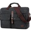 Baosha BC-07 - Sac à bandoulier pourordinateur portable de 17" - Grand sac de travail en toile - Sac à bandoulière