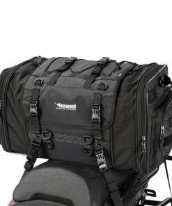 BAIGIO Sacoche Moto 40-60L Etanche Réfléchissante - Sac de Selle & Porte Bagage Extensible avec Housse de Pluie pour Voy