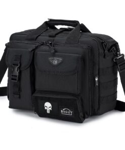 BAGZY Sac à Dos Militaire Homme Noir 14 Poucesuledié pour Hommes en Voyage ou au bureau - Doté d'une Poche Attache Case