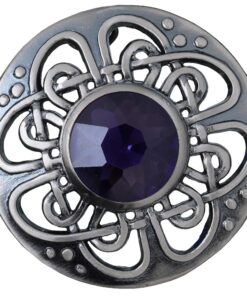 Broche à carreaux Kilt Mania pour homme – Broche Culloden Élégante finition laiton étain antique – Différentes couleurs