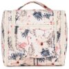 Trousse de toilette suspendue Narwey pour femme (Flamingo Beige, grand) - Large espace de rangement, design élégant - Id