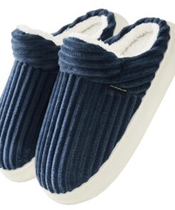 Donpapa Chaussons Femme Homme Hiver Chaud Antidérapantes Intérieur/Extérieur Pelucheuses Confortables
