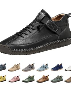 Chaussures orthopédiques Vogany unisexes en cuir souple à lacets - antidérapantes, légères et respirantes pour la condui