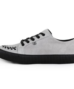 T.U.K Ribbed Sole Sneaker Mode Homme FemmeStyle Skate Punk Rock Gothique Cuir Daim Toile