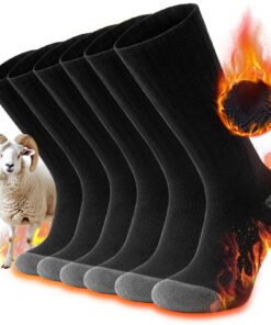 Chaussettes TANSTC Homme Femme Laine Mérinos Chaudes Hiver Respirantes Anti-Ampoules 35-38 39-42 43-46 47-50 3 Paires OE