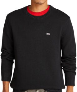 Tommy Jeans Pullover Homme Slim Fit Crew Neck Sweater en Maille Mode Ete