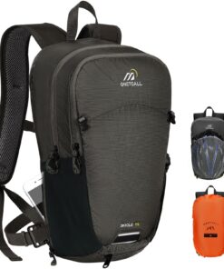 Sac à Dos ONETOALL Vélo 15L Homme Femmes avec Couvre-casque Housse de Pluie Fermeture Éclair Antivol pour Sport moto Voy