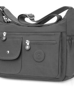 BTNEEU Sac Bandoulière Femme Nylon Grand Imperméable à Multi-poches pour Shopping, Travail, Voyage avec Bandoulière Régl