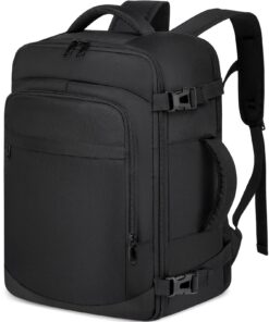 ENZOSUM Baggage Cabine pour Voyageurs Homme Femme 14 Pouces Noir, Petit Sac à Dos pour Ordinateur Portable,Noir, Baggage