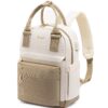 LOVEVOOK Petits Sacs à Dos pour Femmes Chic et Légers, Sac à Dos Antivol et Imperméable Kaki Beige pour Voyage et Loisir