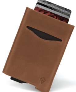 AKIELO Porte-Cartes RFID Minimaliste pour Homme - Protection contre la Volonté des Cartes Bancaires sans Contact - Coffr