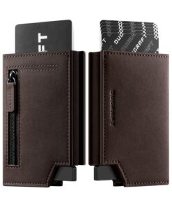 DUGRAFT Porte-cartes RFID Sécurisé avec Fermeture Magnétique, Poche à Monnaie et Compartiment pour Billets - Wallet Homm