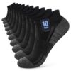 Chaussettes Basses Effeat Unisexe Noir Blanc Gris - Respirantes - Antidérapantes - OEKO-TEX - 10 Paires Homme Femme