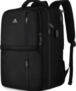 MATEIN Sac à Dos Voyage Cabine Avion 40L pour Ordinateur 17 Pouces, USB Charging Port, Bagage à Main 45x36x20 pour Homme