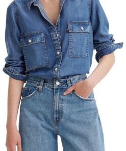 Levi's Doreen Utility Chemise Femme pour Travailleuses Actives en Bureau et Hors Séance