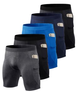 Anawakia Lot de 4 Shorts de Compression Élasthanne Homme Athlétiqueocide