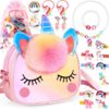 ZLPBAO Cadeau licorne plastique 20 pièces déguisement princesse pour filles 2-8 ans, idéal pour anniversaire et fête enf