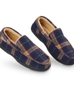 DUNLOP Chaussons Homme Mémoire de Forme Charentaises Antidérapantes Hiver
