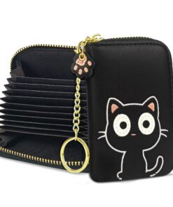 Conisy Mignon Porte-Cartes en Cuir pour Femmes en Étui de Protection RFID, Accessoire de Poche Élégant avec Fermeture Éc