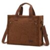 Sac à main VASCHY Femme Tote Bag Velours Côtelé Grand Fourre-Tout Zippé Travail École