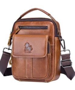 BAIGIO Sac à Bandoulière Homme | Cuir et Ajustable | Idéal pour Travail et Bureau | Usage Quotidien | Chic et Fonctionne