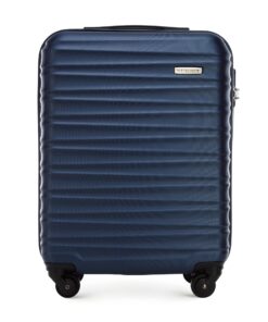 Valise Cabine Rigide WITTCHEN Bagage à Main ABS 4 Roulettes Pivotantes Air France Bleu Marine Taille M
