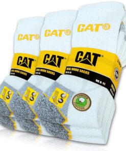 Caterpillar CAT® Real Work Socks Homme et Femme Tailles 35-50Comfort en Mousselin Durable Lot de 9 Paire