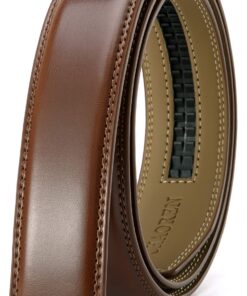 CHAOREN Ceinture sans Boucle pour Hommes, Accessoires pour Ceintures Automatiques en Cuir, Taille 35mm ou 30mm