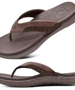 ONCAI Été Tongs Hommes Douche Piscine Plage Semelle en Caoutchouc Taille 40-47