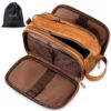 Elviros Trousse de Toilettage Homme Grande Capacité Imperméable PU Trendactuel Masculin