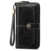 GOIACII Portefeuille pour Femmes en Cuir Grande Capacité Porte-Monnaie RFID avec Blocage 13 Emplacements pour Cartes et