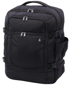 Ryanair Wizz Air Aerolite Sac à Dos 30x20x40cm Noir | Fermetures éclair YKK | Bagage Approuvé Eurowings Easyjet| Noir 40