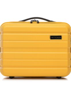 Valise cosmétique WITTCHEN COMODO Line Jaune pour Femme - Bagage à Main abs Usage Voyage Valise de Toilette Trousse de T