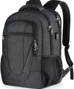 Sac à Dos Homme pour Ordinateur Portable 15,6 pouces, Sac à Dos Antivol Fonctionnel avec Prise USB de Charge, Sac de Voy