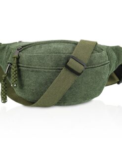 Sac à main Hejo vert velours côtelé ajustable pour randonnée cycliste et balades