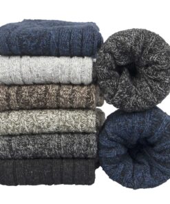 YSense Beau Chaussettes Homme Hiver en Mérinos LaineChaude Épaisses Douces Coton Chaudes Classiques