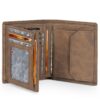 Portefeuille TEEHON Homme en Cuir avec Blocage RFID – 12 Emplacements, Sac à Monnaie, Boite Cadeau – Marron Global Recyc
