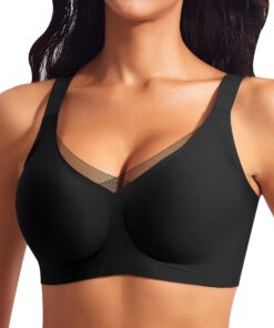 Soutiens-gorge Ganado Push-up Femmes Dentelle Sans Armature Comfort Col-en-V Sans Coutures