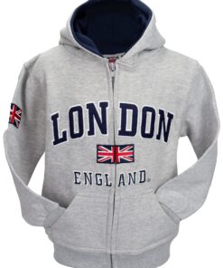 Sweat à capuche enfant Gris British Heritage Brands