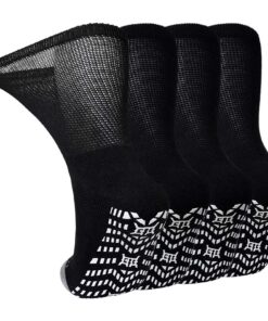 Chaussettes diabétiques LOFIR coton homme sans coutures grande taille confortables avec semelle rembourrée 4 paires tail
